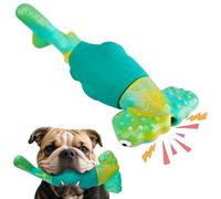 BIKIISEN Dog Toys for Aggressive Chewers, Interactive Chew Toys for Large Dogs, Indestructible Toys Keep Them Busy, Tough Squeaky Toys for Medium/Large Breed (Green, Hammerhead Shark)