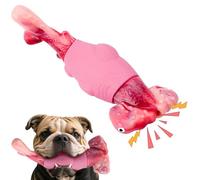 BIKIISEN Dog Toys for Aggressive Chewers, Interactive Dog Chew Toy for Large Dogs, Indestructible Squeaky Toys to Keep Them Busy, Tough Toy for Medium/Large Breed Dogs Pink