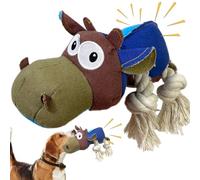 BIKIISEN Dog Toys for Aggressive Chewers, Squeaky Plush Dog Chew Toys, Interactive Tug of War Dog Toys to Keep Them Busy, Tough Dog Stuffed Animals for Teething, Dog Toy for Small/Medium Breed