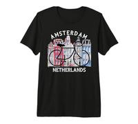 Biking Amsterdam Netherlands Graphic Premium T-Shirt