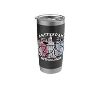 Biking Amsterdam Netherlands Graphic Stainless Steel Insulated Tumbler