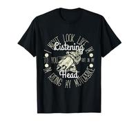 Biking Lovers Designs Sarcastic Motorbike Funny Might Look Like I'm Listening T-Shirt