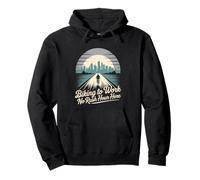 Biking to Work No Rush Hour Here Bike Commuting Pullover Hoodie