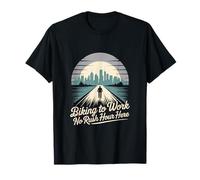 Biking to Work No Rush Hour Here Bike Commuting T-Shirt