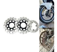 BIKINGBOY Front Rear Brake Discs Disks Rotors Compatible With H CBR 600 F SuperSport F4 CBR600F 99 00 01 02 03 04 05 06 07 Full Set(White)