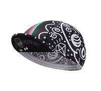 BikingBros Skull Cycling Cap - Polyester Skeleton Cycling Hat-Under Helmet - Funny Cycling Helmet Liner Breathable&Sweat Uptake One Size