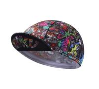 BikingBros Skull Cycling Cap - Polyester Skeleton Cycling Hat-Under Helmet - Funny Cycling Helmet Liner Breathable&Sweat Uptake One Size