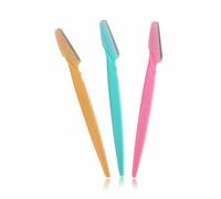 Bikini and Face Razor Set Eyebrow Trimmer Shaper Exfoliator Shaver Facial Hair Remover with Clear Cover 3 Assorted Colors Health and Personal Care Dermaplaning Blades for Men Or Women (Pack of 3)