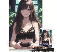 Bikini Anime Girl Gaming Puzzles for Teenagers 1000 Piece Intellect Skill Tranquil Escape Clean Join (50x75cm)