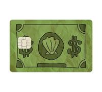 Bikini Bottom Dollar Credit Card Skin Sticker, EC Card Sticker, Cartoon Credit Card Sticker, Credit Card Skin Cover - Premium Stylish Protection for Your Cards, Green, Large Chip, American