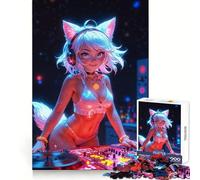 Bikini DJ Fox Anime Girl 1000 Piece Jigsaw Puzzle for Teenagers Logic Ability Mind Calming Fun Secure Join Great Gift (38x52cm)