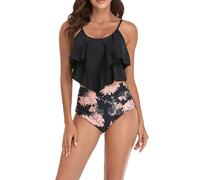 Bikini Set Bravissimo, Push Up Bathing Suit with Briefs, Hollow Out Back Hook Women Sexy Brazilian Bikini Set 2 Piece Spaghetti Strap Halterneck Bra Lightning Deals of The Day Black