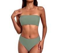 Bikini Set Size 12, Plus Size Breathable Beachwear, Racer Back Women Bikini Set Swimwear High Waist Halter Neck Removable Soft Cups Wedding Gifts Lightning Deals of The Day