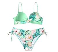 Bikini Set Women, Plus Size Bathing Suit with Briefs, Sexy Lace up Triangle Women's Halter Push up Triangle Bikini Bow Tie Back Low Waisted Sexy Thong Bikini Girlfriend Gifts Sale