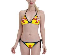 Bikini Sets for Women Flag of Madeira Triangle Bikini Low Waisted Sexy Beach Swimsuit, for Pool, Spa, Beach