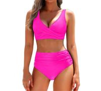 Bikini Sets for Women UK My Account with UK Two Pieces Swimwear with Bra Support Women's One-Piece Swimsuits Side Slit Black Swimming Costume Granny