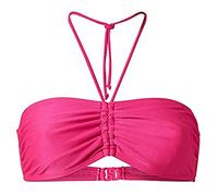 Bikini Top Women UK Sale Ruched Front Push Up Halter Padded Bra Ladies Bathing Suits Padded Modest Beachwear Crop Tops with Adjustable Drawstring Hook Back Soft Bikini Tops Swimsuit Swimwear Pink