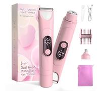 Bikini Trimmer for Women: Painless 3-in-1 Electric Shaver with Ceramic Blade, IPX7 Waterproof, Wet & Dry Wireless Travel Razor for Pubic Area, Legs, Body, Armpits, Face