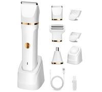 Bikini Trimmer Women IPX7 Waterproof,Lady Shavers for Woman 3-in-1,Pubic Hair Trimmer for Women Rechargeable,Painless Nose Hair Trimmer,Wet and Dry Electric Razor for Body Legs Underarm