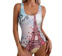 Bikinis Bathing Suits Paris France Eiffel Tower One Pieces Swimsuits Swimwear for Women
