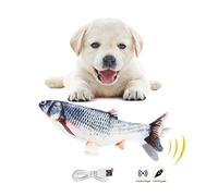 Bikirin Flopping Fish dog activity toys, Realistic and Interesting Plush Flippety Fish that Swings (Simulation Interactive Toys for Indoor Pets Puppy) Perfect for Biting, Chewing, and Kicking