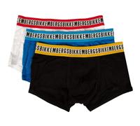 BIKKEMBERGS Men's Boxer Shorts 3-Piece Pack Exposed Elastic Leg Stretch Cotton I