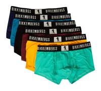 BIKKEMBERGS men's boxer shorts, 6-pack, visible elastic, stretch cotton, item: B