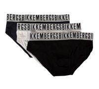 BIKKEMBERGS men's briefs 3-piece pack visible elastic underpants stretch cotton