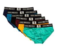 BIKKEMBERGS men's briefs pack of 6 items elasticated underwear visible cotton st