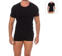 Bikkembergs Mens Pack 2 Fashion Organic Cotton T-shirts - Black - Size 2XL