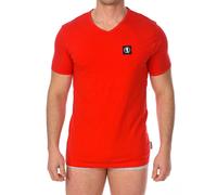 Bikkembergs Mens Pack 2 Fashion Pupino T-shirts - Red Cotton - Size Medium