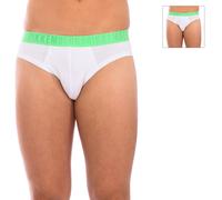 Bikkembergs Mens Pack-2 Fashion Slips Bicolor BKK1USP04BI man - White - Size Large