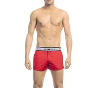 Bikkembergs Mens Swim Trunks Quick Dry - Red Nylon - Size X-Large