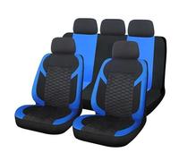 BIKKJBK Car Seat Cover Universal Lattice Polyester Blue 4pcs/9pcs Car Seat Covers Set Seat Protector Accessories Interior Car Seat Cushion Cover