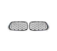 BIKKJBK Grille Double Slats FOR X2 F39 2018-2022 Car Front Bumper Grille Grill Gloss Black Grilles Grills Trim ABS Accessories Brace Covers Grille Guard