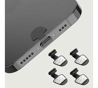 Bikuer USB C Dust Plug 4 Pack with Anti Lost Adhesive Stickers- USB C Port Cover, Type C Dust Plug, Rubber Dust Plug, C Cover, Dust Protector for USB Ports (For iPhone)
