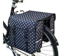 BikyBag Classic - Double Bicycle Panniers - 26L Water-Resistant Bike Pannier Bag for Rear Rack | Commuter & Shopping Cycling Bag (Classic CE - White Polka Dot)