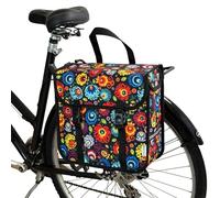 BikyBag Classic One - Single Bicycle Pannier - 13L Water-Resistant Bike Pannier Bag for Rear Rack with KlickFix Quick-Release | Commuter & Shopping Cycling Bag (Folklore Flowers)