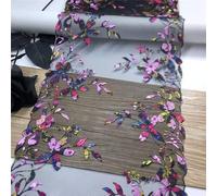 Bilateral Embroidered Lace Trim Net Embroidery Tulle Lace Fabric Mesh DIY Lace Sewing Fabric Bra Crafts for Lingerie Needle Work-Opt4 21cm 1Y,1 Yard