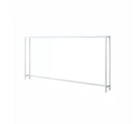 Bilayer Console Table Hall Table Side Table Living Room Sofa Table Behind The Bed Double Shelf (Color : White Size : 160x15x75cm)