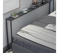 Bilayer Console TableHall TableSide TableLiving Room Sofa TableBehind The Bed Double Shelf (Color : Black Size : 120x15x102cm)