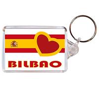 Bilbao - Love Spain/Spanish Towns & Cities Flag - Double Sided Large Keyring Souvenir/Gift/Present