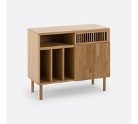 Bilbao Vinyl Record Cabinet in Solid Oak and Veneer Oak