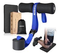 Bilbear Adjustable Nordic Curl Strap with Kneeling Mat,Portable Hamstring for Curls,Leg Curls,Hamstring Stretch,Crunch,Sit-ups,Nordic Machine at Home,Withstand 400lbs, Blue