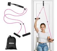 Bilbear Shoulder Pulley Over The Door for Physiotherapy,Shoulder Exercise Pulley for Rotator Cuff Rehab,Arm Pulley Physio Door,Exercise Pulley System Over Door Relieve Frozen Shoulder (Rose red)