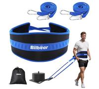 Bilbear Sled Pulling Belt,Adjustable Sled Training Waist Belt,Belt for Pulling,Weight Sled Pull Belt for Tire Pulling,Squat,Leg Muscles Strength Training,Resistance Training,Core Power Workout (Blue)
