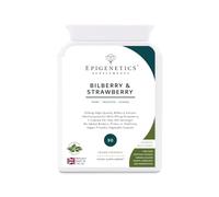 Bilberry & Strawberry | 250mg Bilberry Extract 25% Anthocyanidins & 85mg Strawberry Powder | Eye Health & Antioxidant Support | No Added Binders Fillers or Additives | 90 Vegan Capsules 3-Month Supply