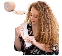 Bilbette Breast Lifting Tape for Big Breasts Lift Bob Boob Tape Lifting Large Breast 6 Nipple Covers, Invisible Booby Tape for Breast Lift, Plus Size 16.4ft Nude