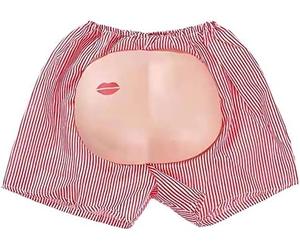 Bild Funny Short Back Bottom Kiss Prank Joke Trousers, One Size Fits All
