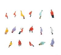 BildeeMait 1:87 Scale 200 Pack Seated Model People Figures Plastic Miniature Travelers for Wagons Buses and Diorama Scenes Mixed(200pcs)